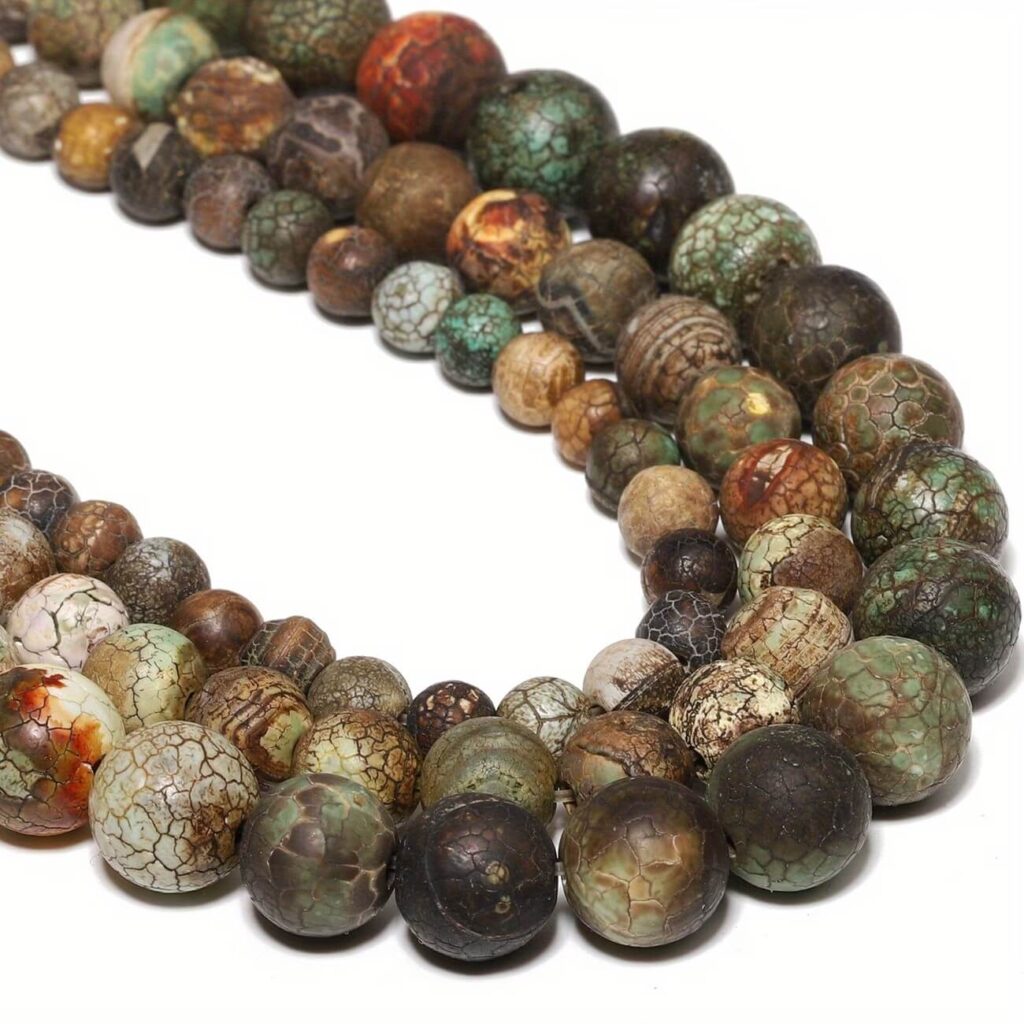 6810mm Brown and Green Agate Beads for Jewelry DIY