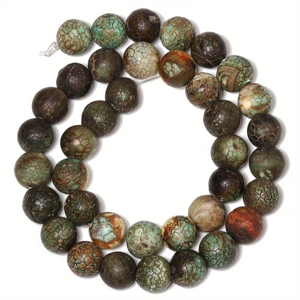 Vue alternative de 6/8/10mm Brown and Green Agate Beads for Jewelry DIY