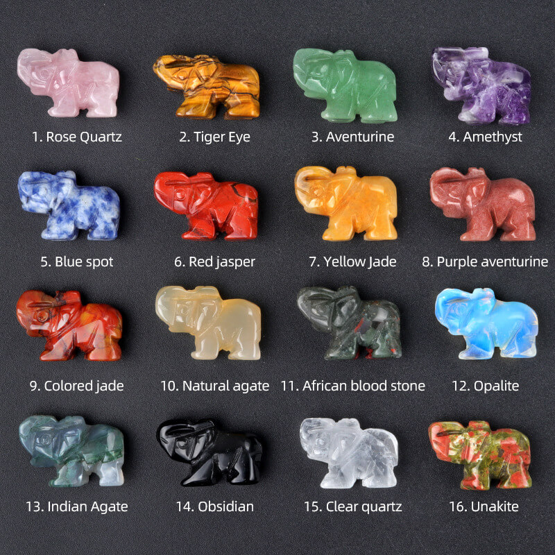 عرض بديل لـ Lovely Healing Crystal Elephant Statue