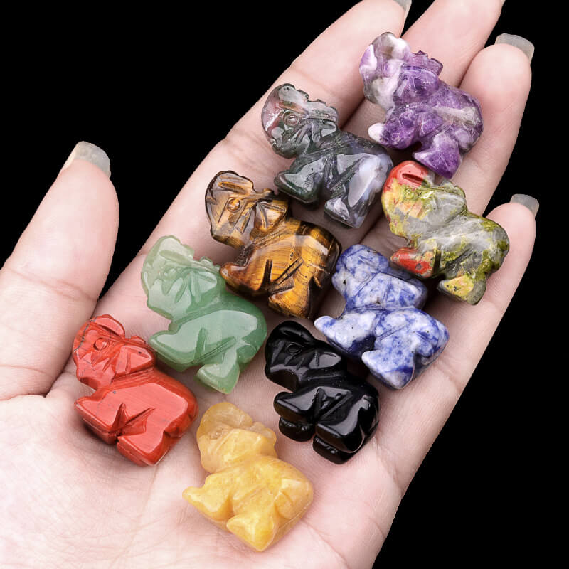 Lovely Healing Crystal Elephant Statue
