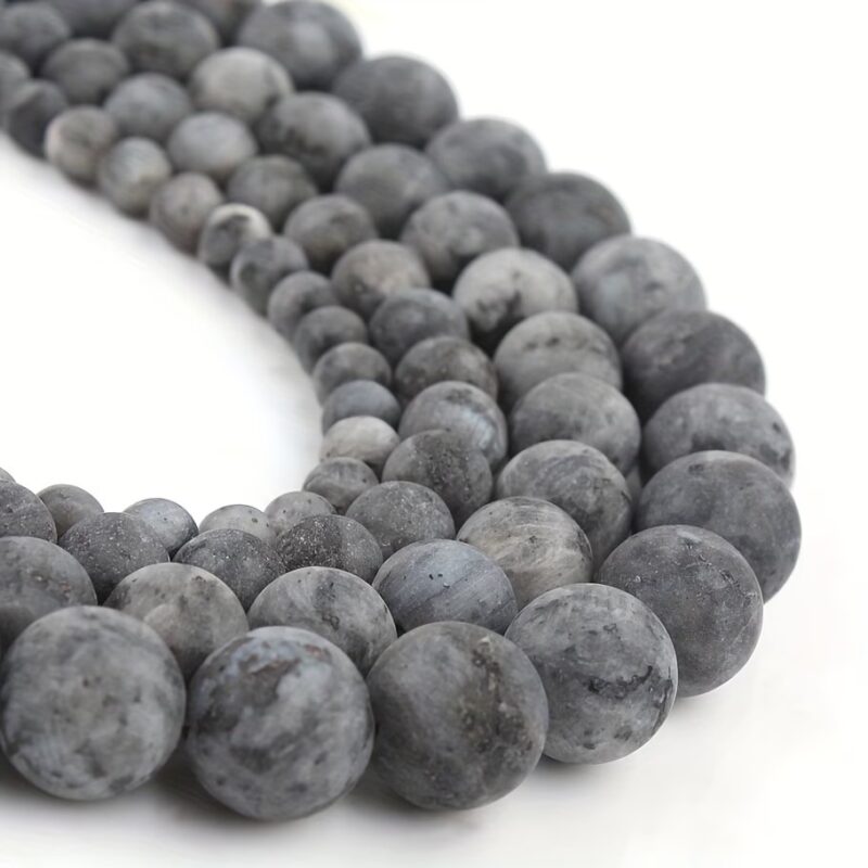 Matte Black Labradorite Beads Wholesale