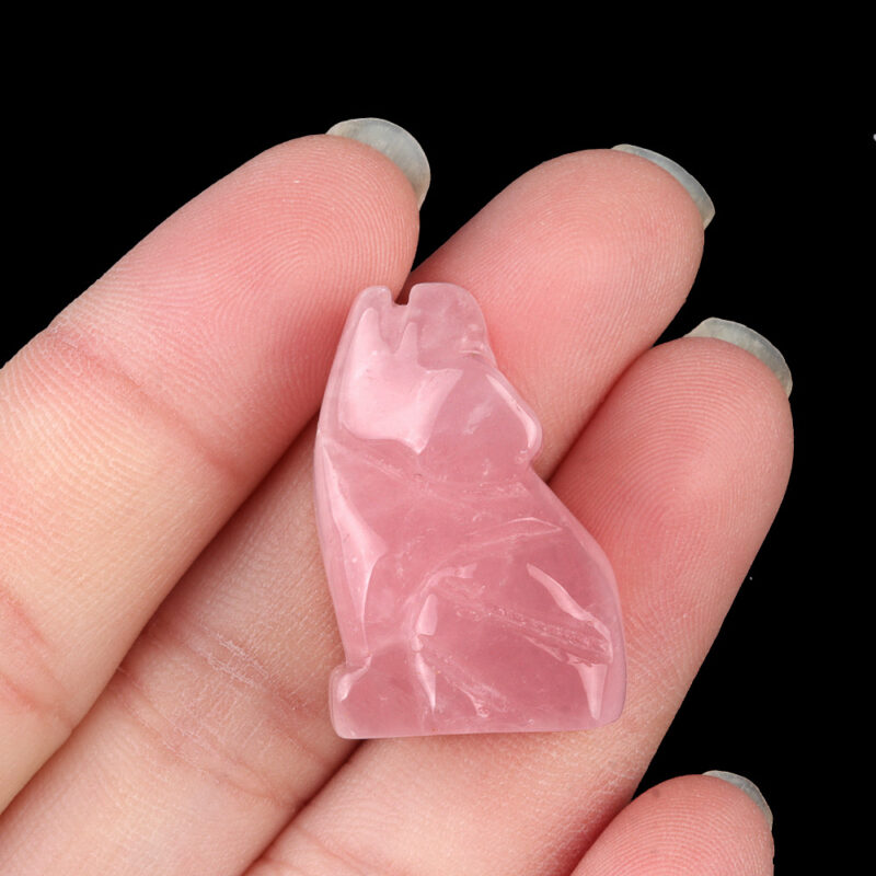Natural Crystal Wolf Statue Mini Craft Decoration 8