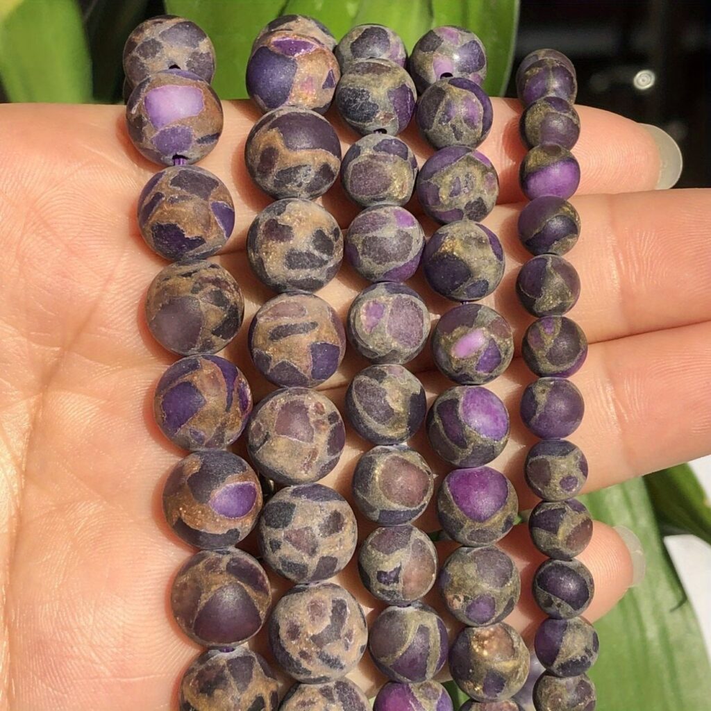 Natural Matte Cloisonne Beads for Jewelry Making 10