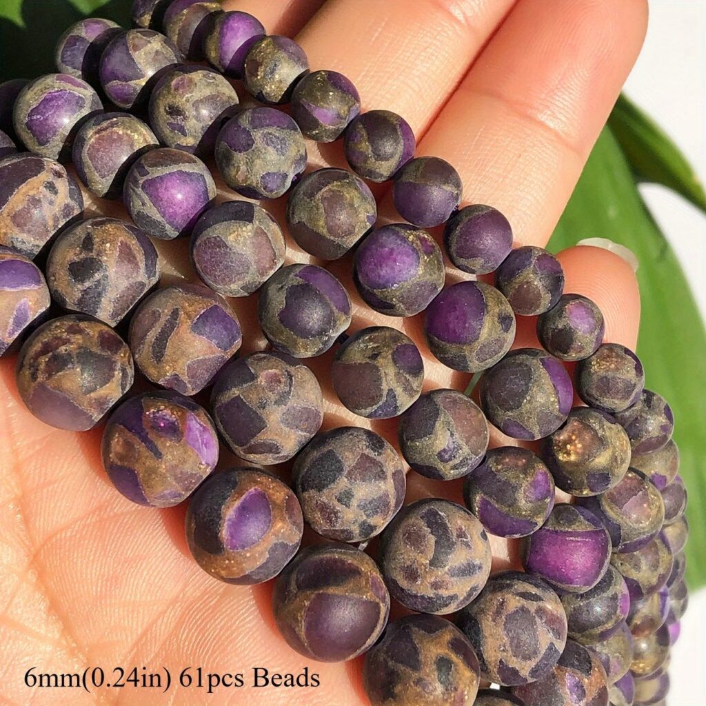 Natural Matte Cloisonne Beads for Jewelry Making 3
