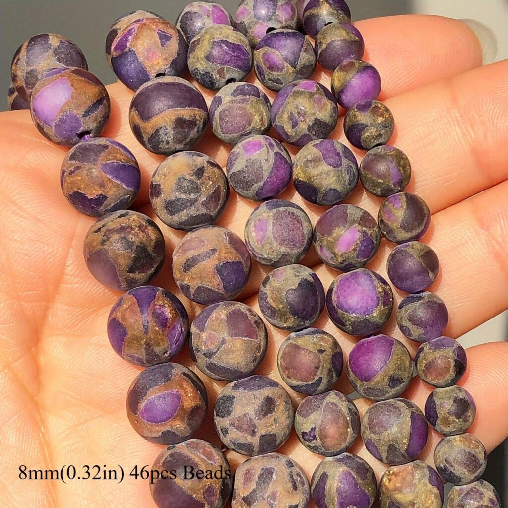 Natural Matte Cloisonne Beads for Jewelry Making 4