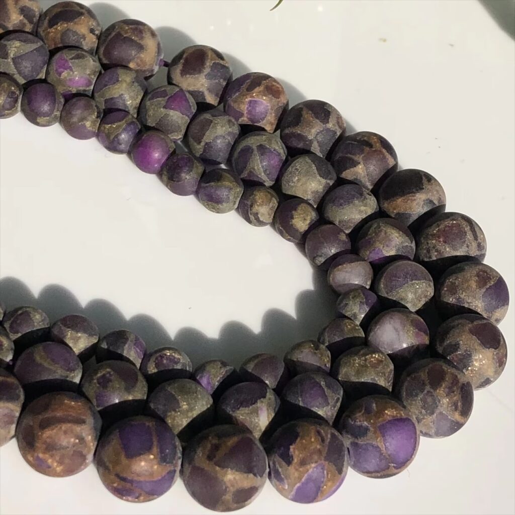 Natural Matte Cloisonne Beads for Jewelry Making 5