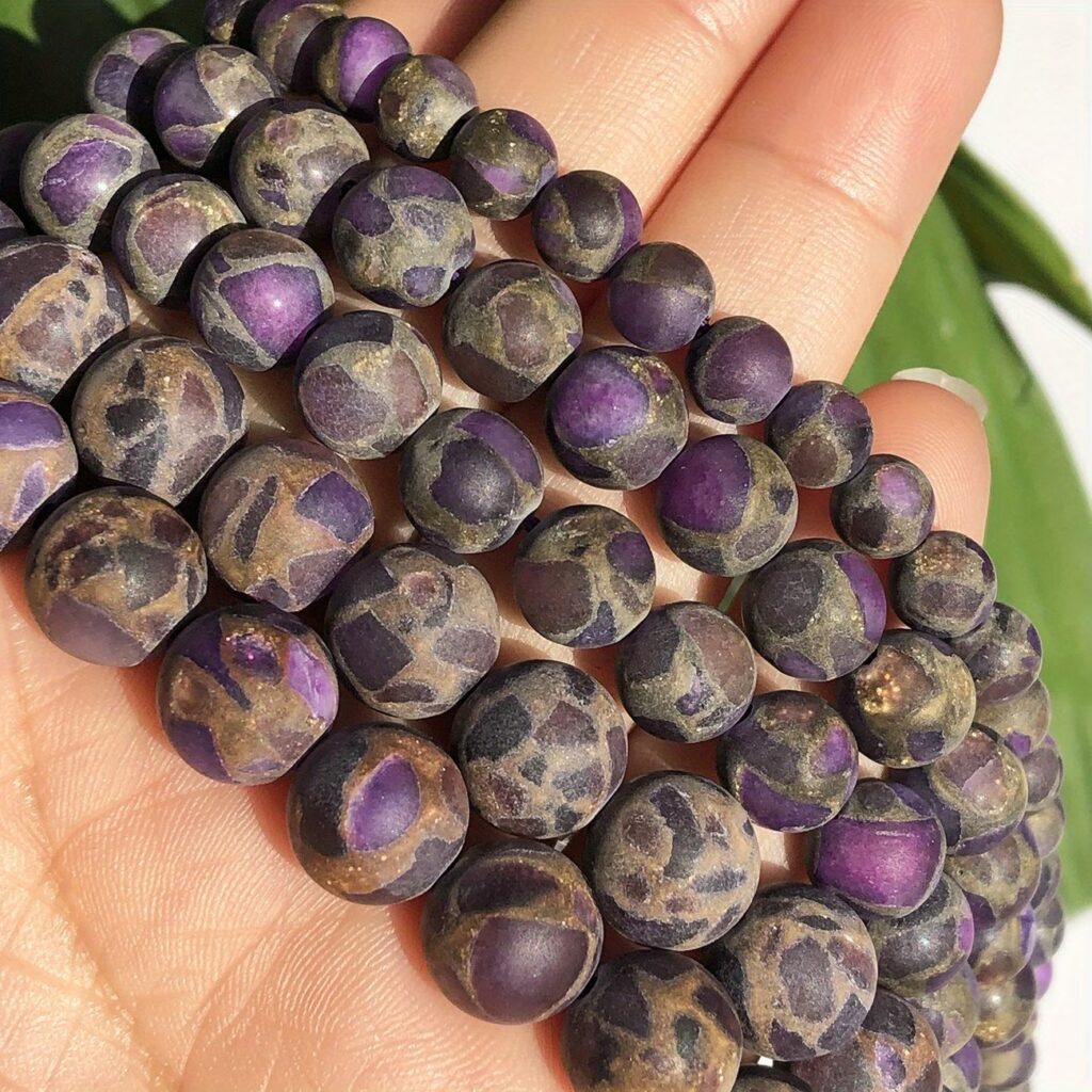 Natural Matte Cloisonne Beads for Jewelry Making 8