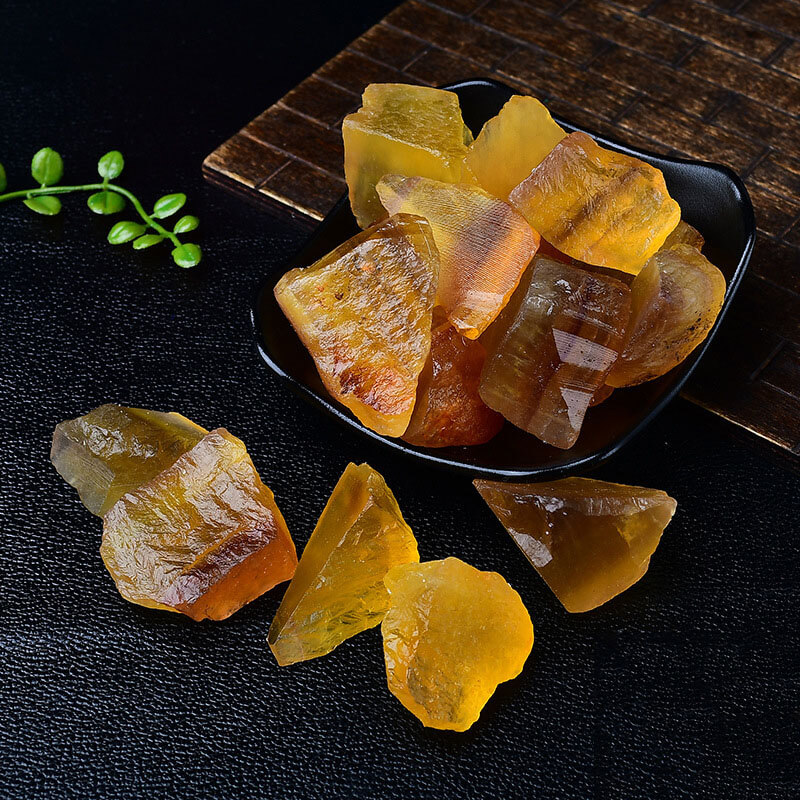Natural Raw Yellow Fluorite Stone5