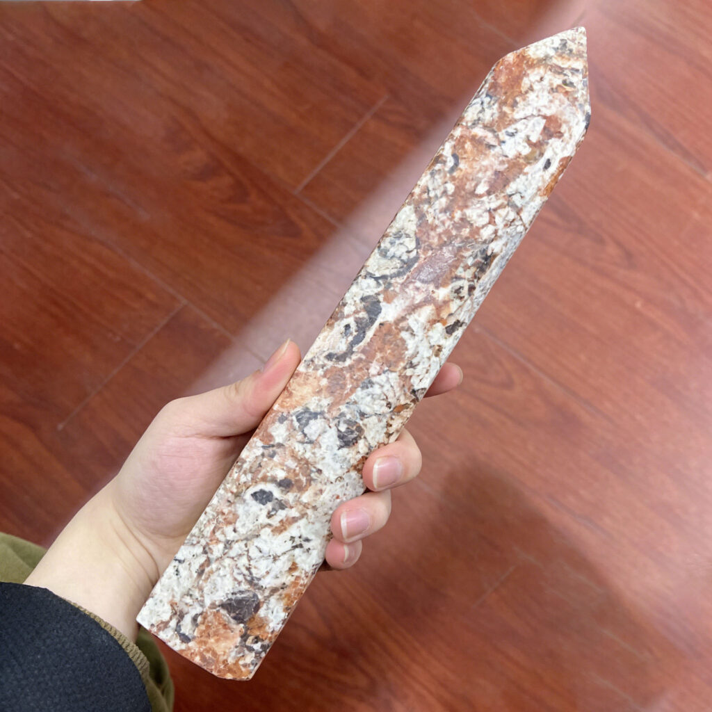 Polished Natural Big Money Agate Tower Decor 2