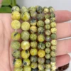 4-10mm Round Shaped Grass Yellow Turquoise Beads