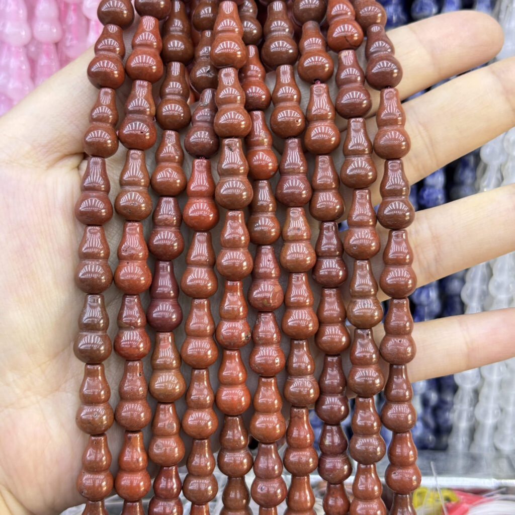 815mm Natural Beaded Gourd Gemstone Bulk 1