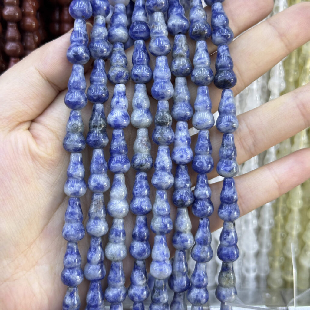 815mm Natural Beaded Gourd Gemstone Bulk 3