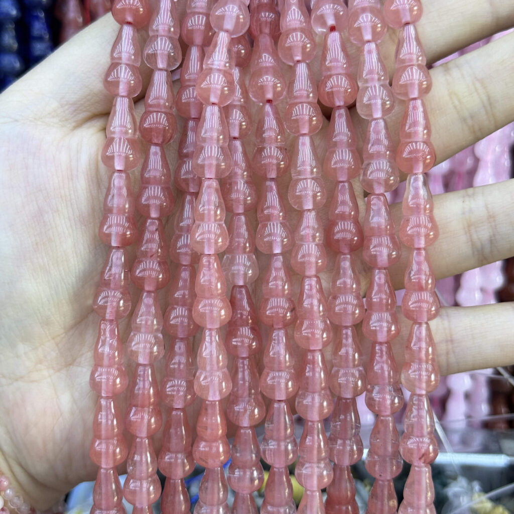 815mm Natural Beaded Gourd Gemstone Bulk 5