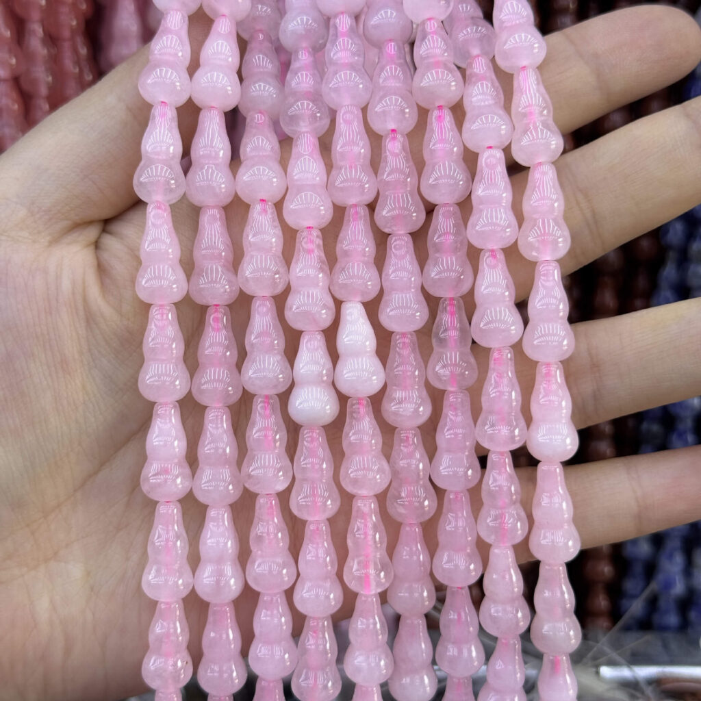 815mm Natural Beaded Gourd Gemstone Bulk 6
