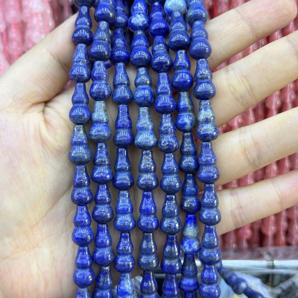 815mm Natural Beaded Gourd Gemstone Bulk 7