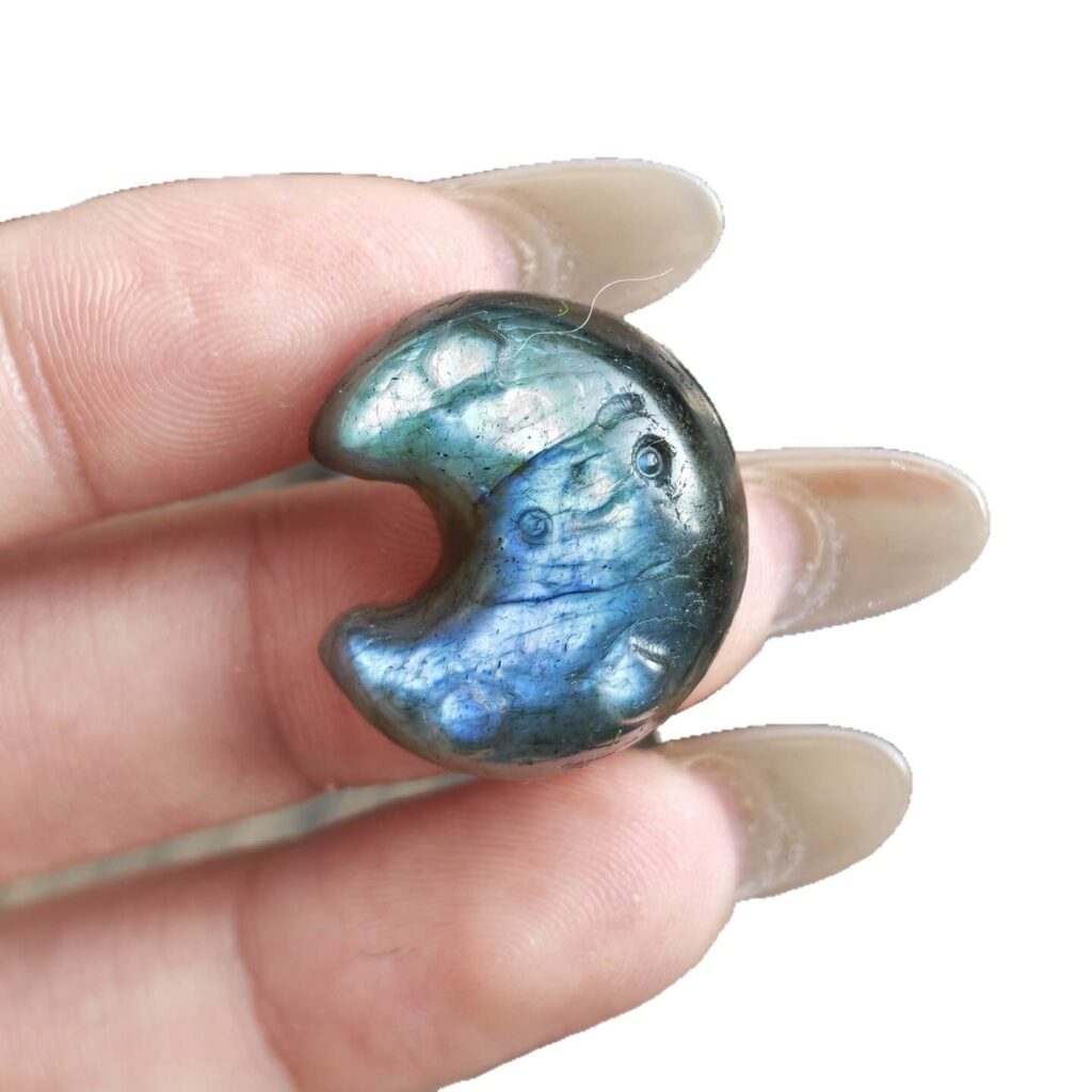 عرض بديل لـ Moon Shaped Labradorite Carving Mini Stones