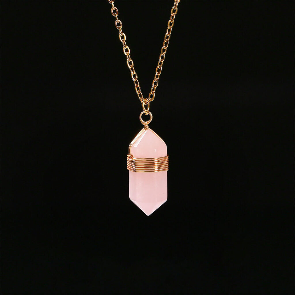 Natural Crystal Point Pendant Necklace Bulk 8