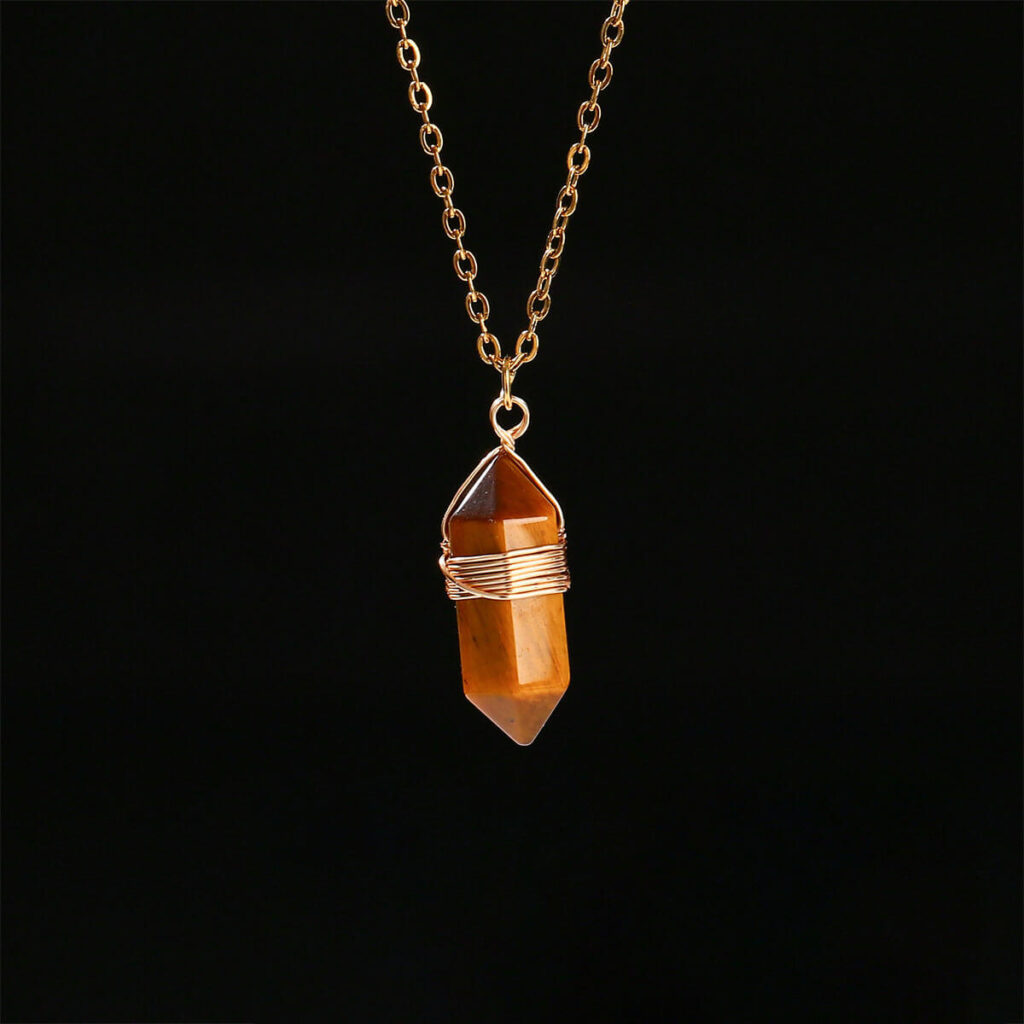 Natural Crystal Point Pendant Necklace Bulk 9