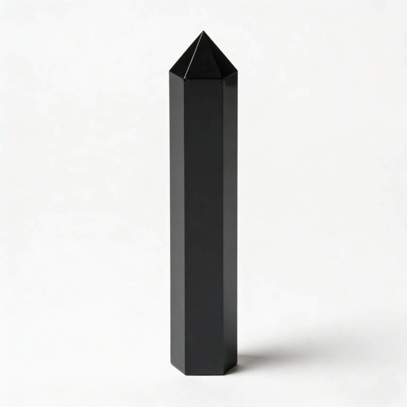 Single Point Large Black Obsidian Tower Bulk
