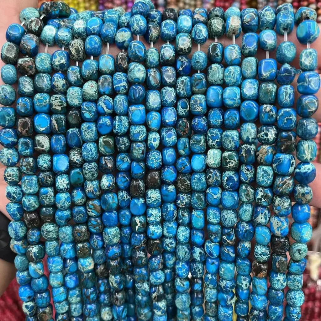 57mm Imperial Jasper Cube Beads for Jewelery Making 10