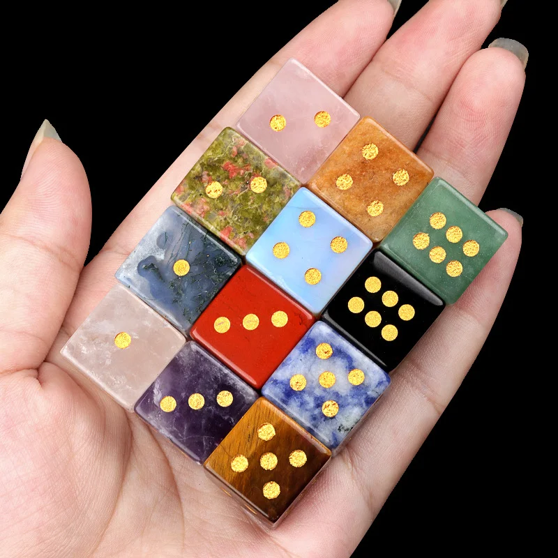 13 Types 6-sided Crystal Dice Bulk