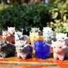 5cm Carved Crystal Cow Animal Collection