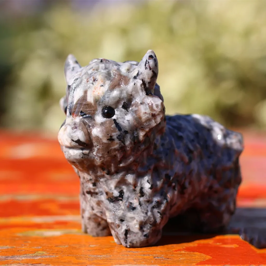 5cm Carved Crystal Cow Animal Collection 3