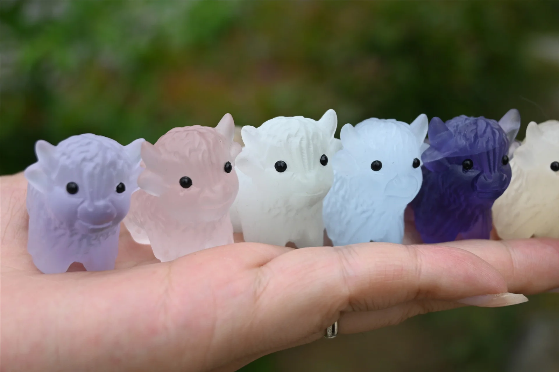 5cm Carved Crystal Cow Animal Collection banner