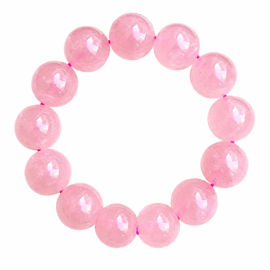 12 18mm super large rose quartz beads bracelet 3