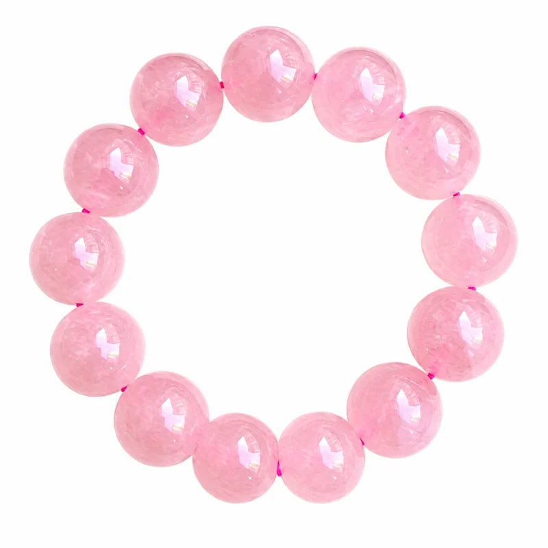12 18mm super large rose quartz beads bracelet 3