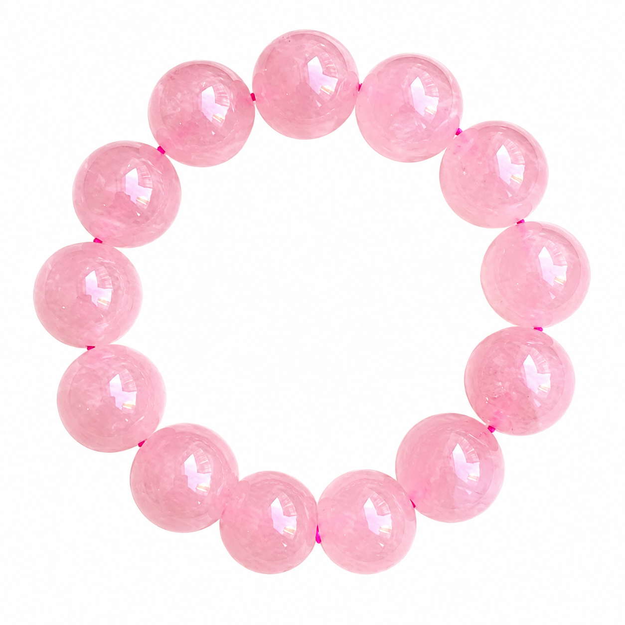 12-18mm Super Large Rose Quartz Beads Bracelet Bulk - Image 5