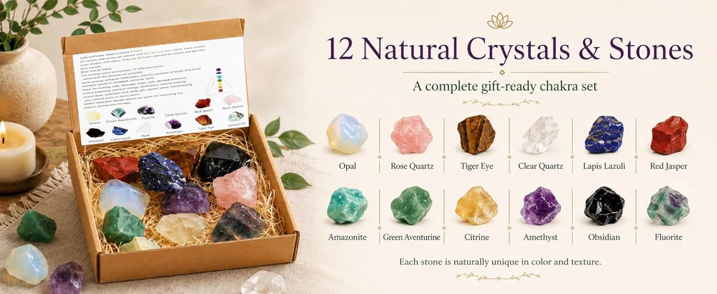 Aromatherapy Stone Diffuser Crystal Gift Set New 3