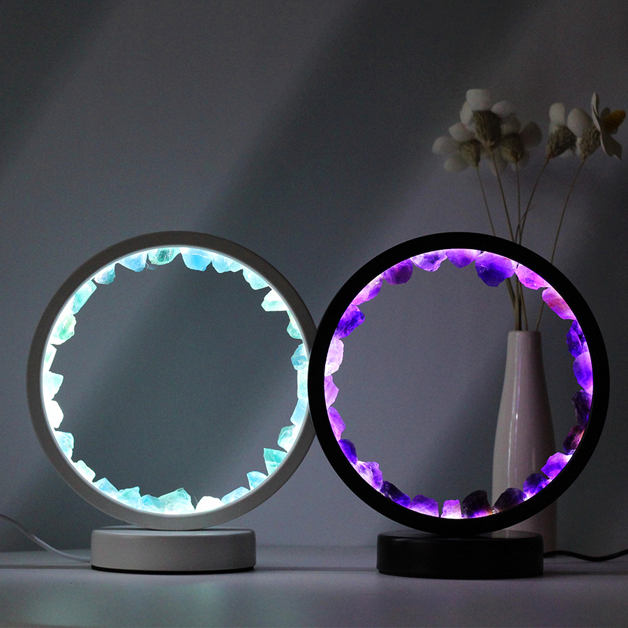 Vista alternativa dell'Raw Crystal Night Table Lamps USB
