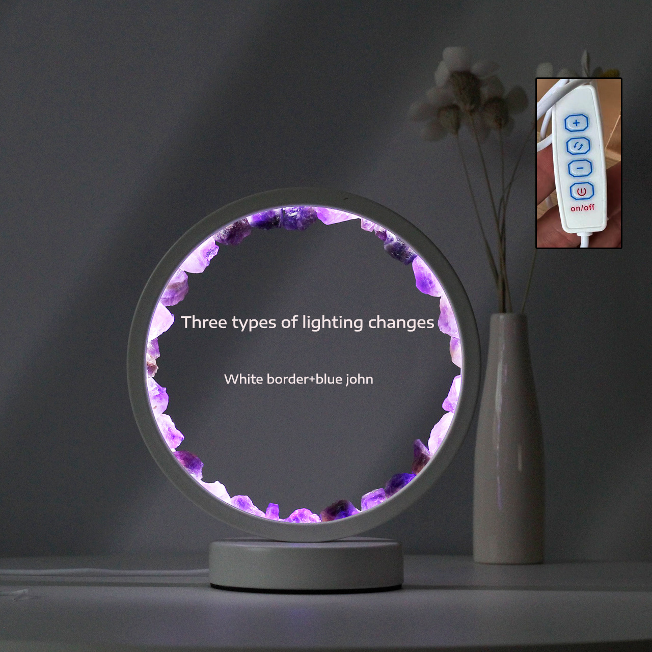 Raw Crystal Night Table Lamps USB - immagine 5