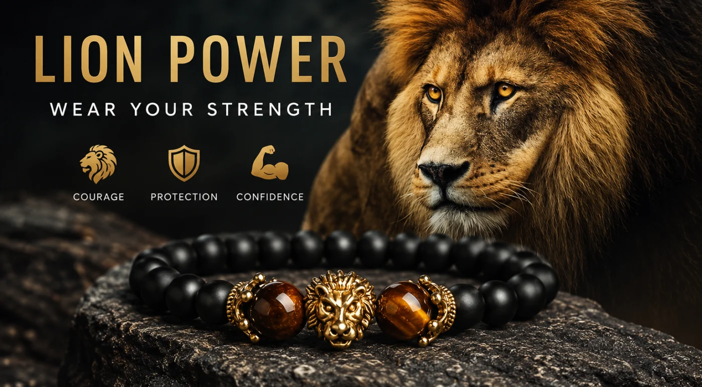Real Tigers Eye Round Beads Bracelet for Men banner 1