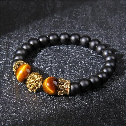 real tigers eye round beads bracelet for man 5